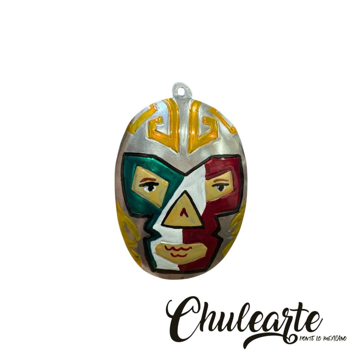 Máscaras de luchador en hoja de lata