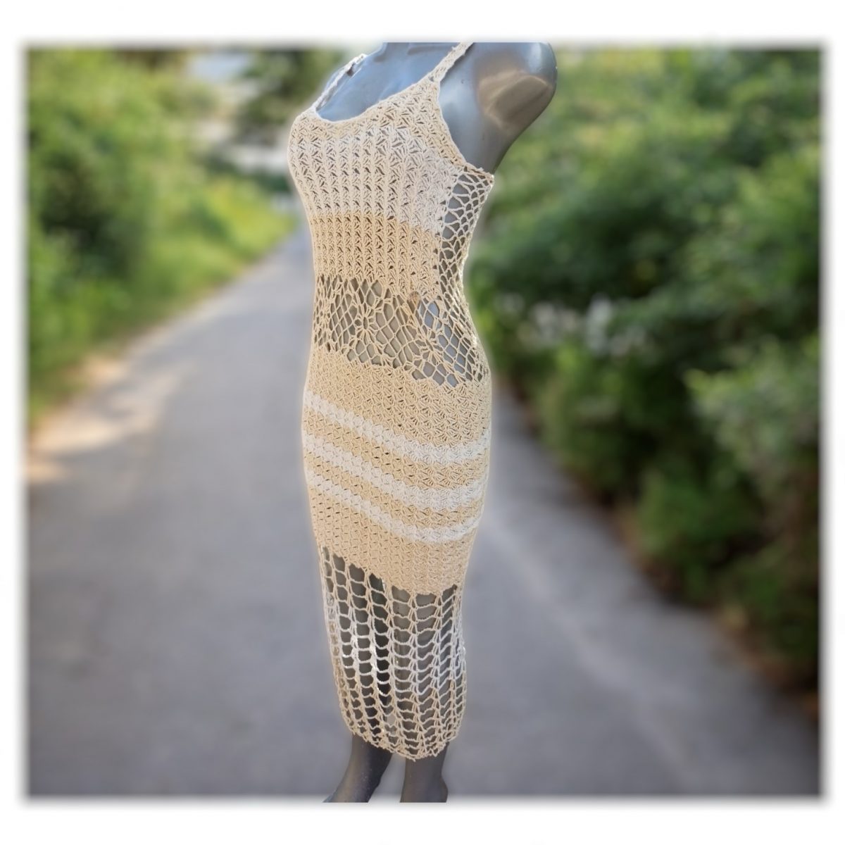 Vestido completamente tejido a gancho