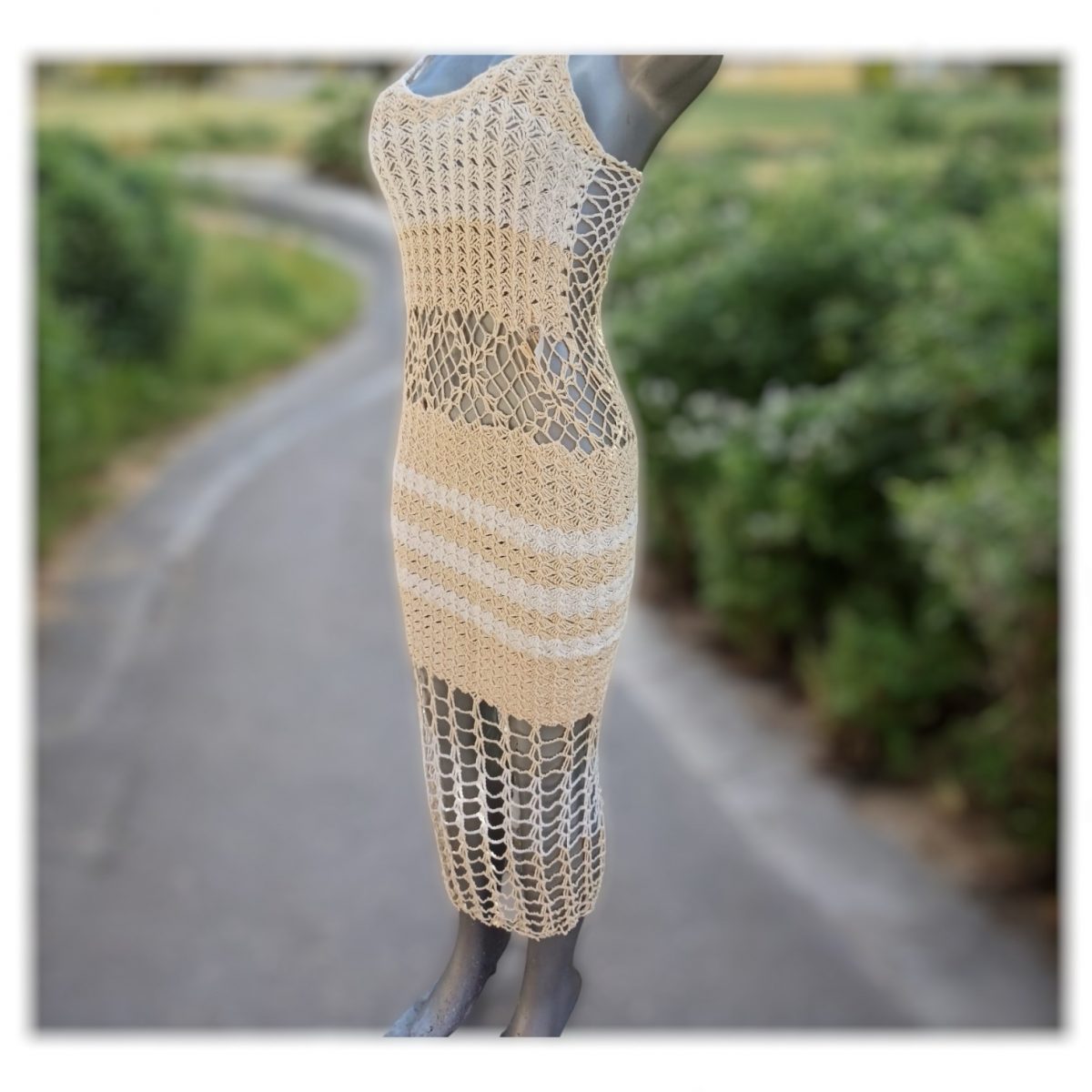 Vestido completamente tejido a gancho