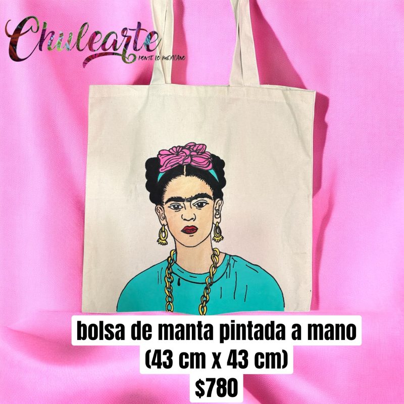 Bolsa de manta pintada a mano