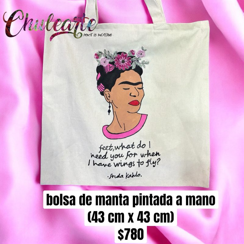 Bolsa de manta pintada a mano
