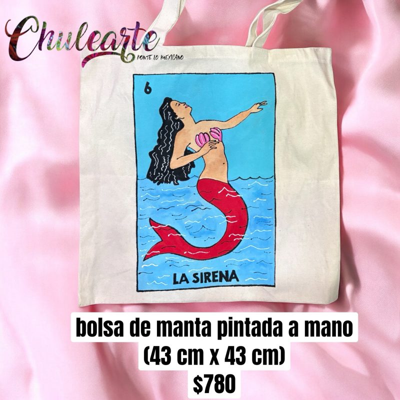 Bolsa de manta pintada a mano