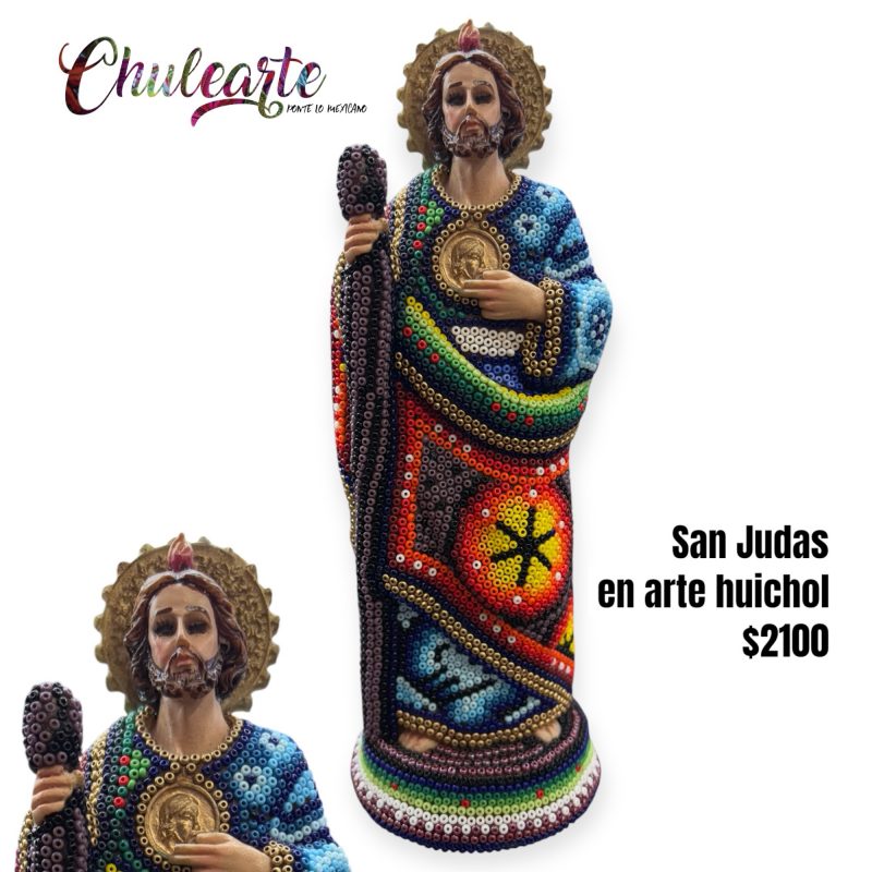 San Judas Tadeo en arte huichol wixárika