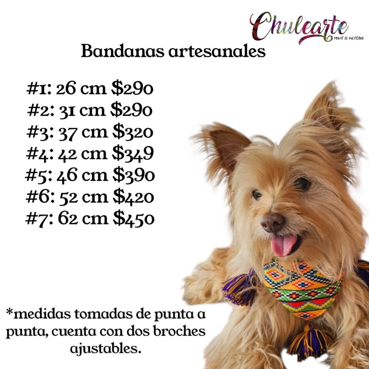 Bandanas artesanales para gatito y perrito