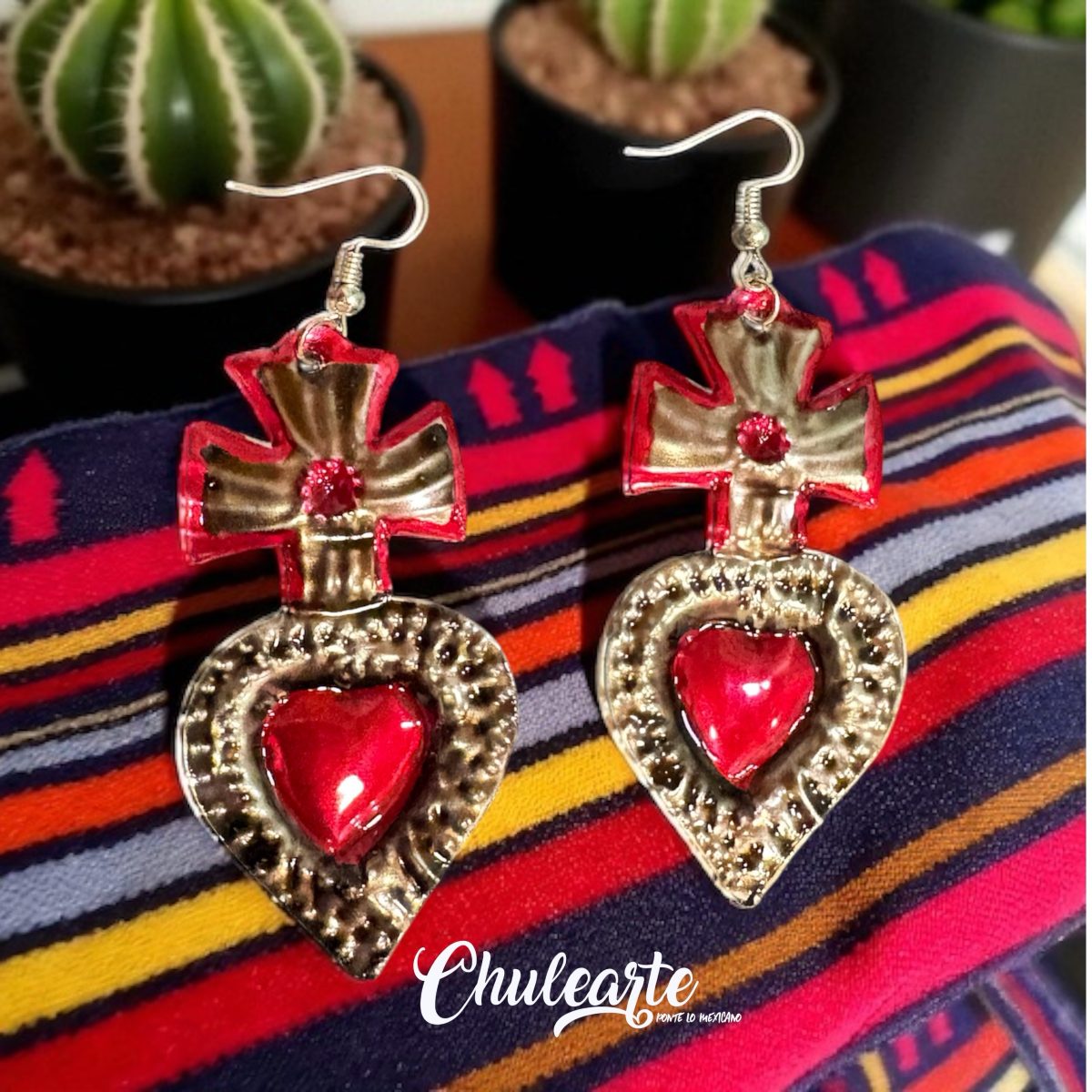 Aretes de hojalata